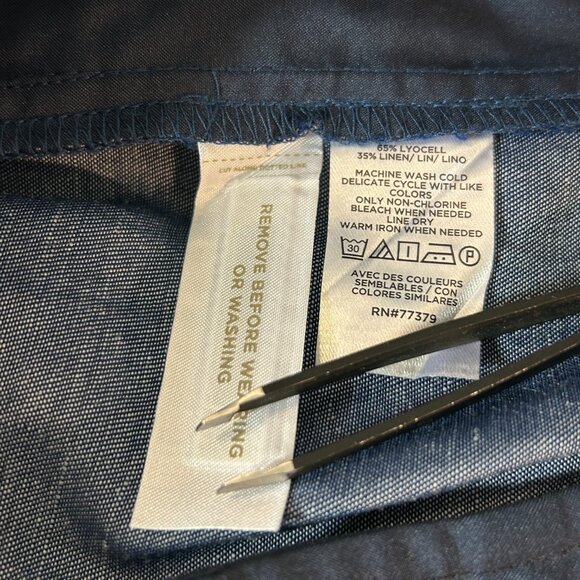 Ann Taylor Baggy Linen Blend Cropped Pant Plus Size 16 Petite NEW - Picture 5 of 8